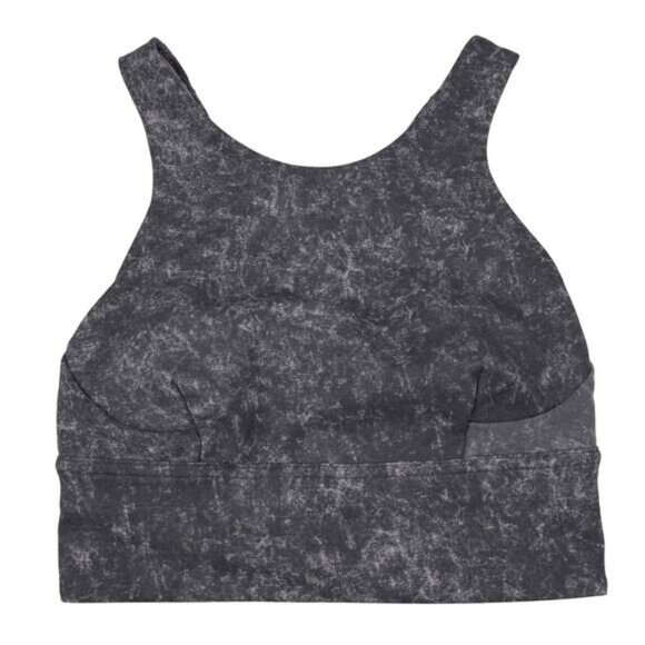 Lululemon Wunder Train Longline Bra In Denim Wash Print Dusky Lavender Black 2 - Picture 5 of 9